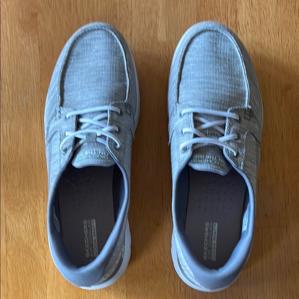 Skechers Gray Slip-On Flats Comfortable Loafers